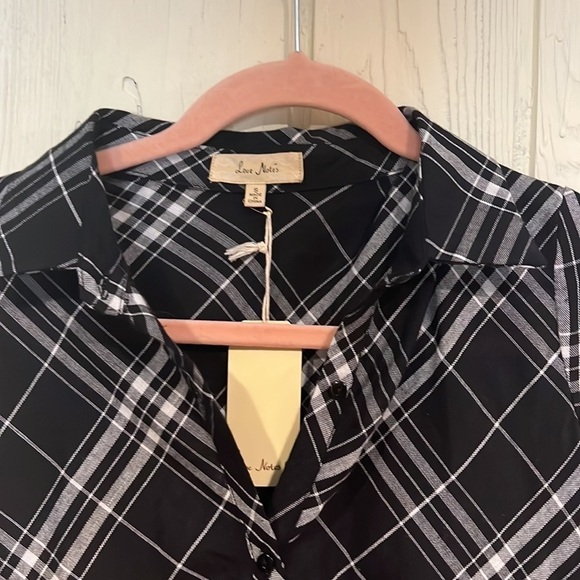 LOVE NOTES PLAID HIGH LOW DRESS SIZE 1 - Picture 5 of 9